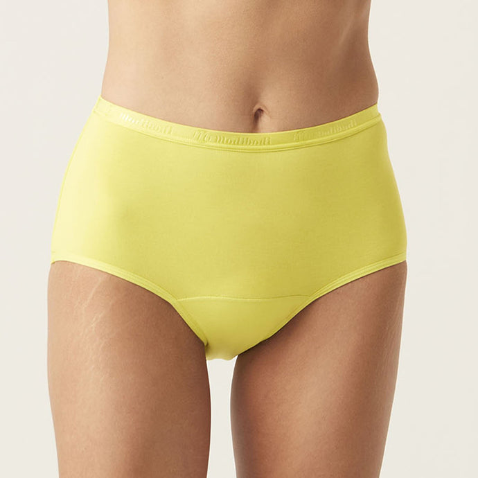 Modibodi Classic Full Brief Pistachio Light-Moderate |ModelName:Bianca S/10