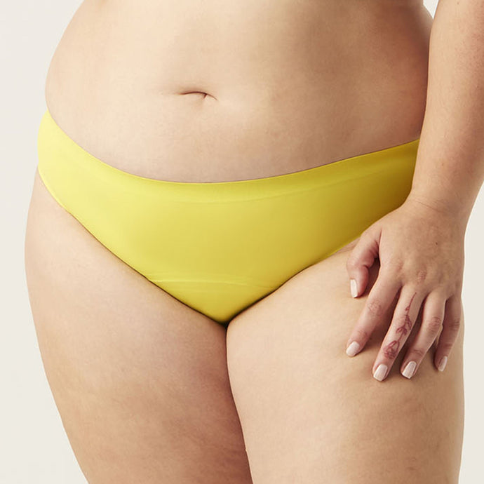 Modibodi Recycled Seamfree Bikini Pistachio Moderate-Heavy |ModelName:Mia XL/16