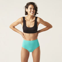 Load image into Gallery viewer, Modibodi Seamfree Full Brief Turquoise Moderate-Heavy 