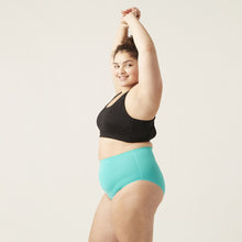 Load image into Gallery viewer, Modibodi Seamfree Full Brief Turquoise Moderate-Heavy 