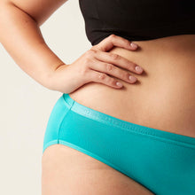 Load image into Gallery viewer, Modibodi Vegan Bikini Turquoise Heavy-Overnight 