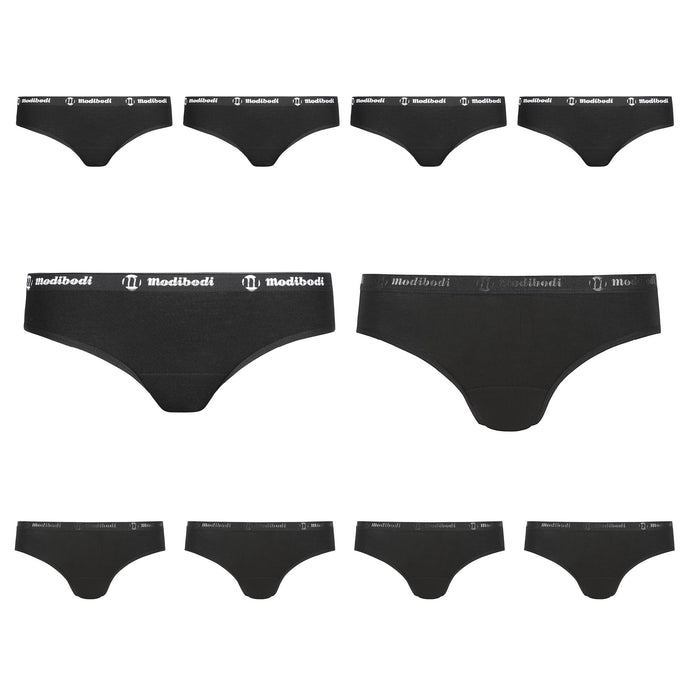 Modibodi Perspiration 10 Pack Black Mixed