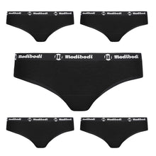 Load image into Gallery viewer, Modibodi Active Brief 5 Pack Black Light-Moderate