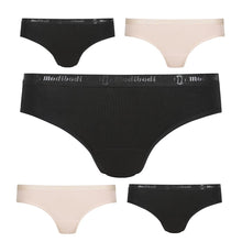 Load image into Gallery viewer, Modibodi Classic Bikini 5 Pack Moisture Wicking Flatlay