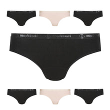 Load image into Gallery viewer, Modibodi Classic Bikini 7 Pack Light-Moderate Flatlay