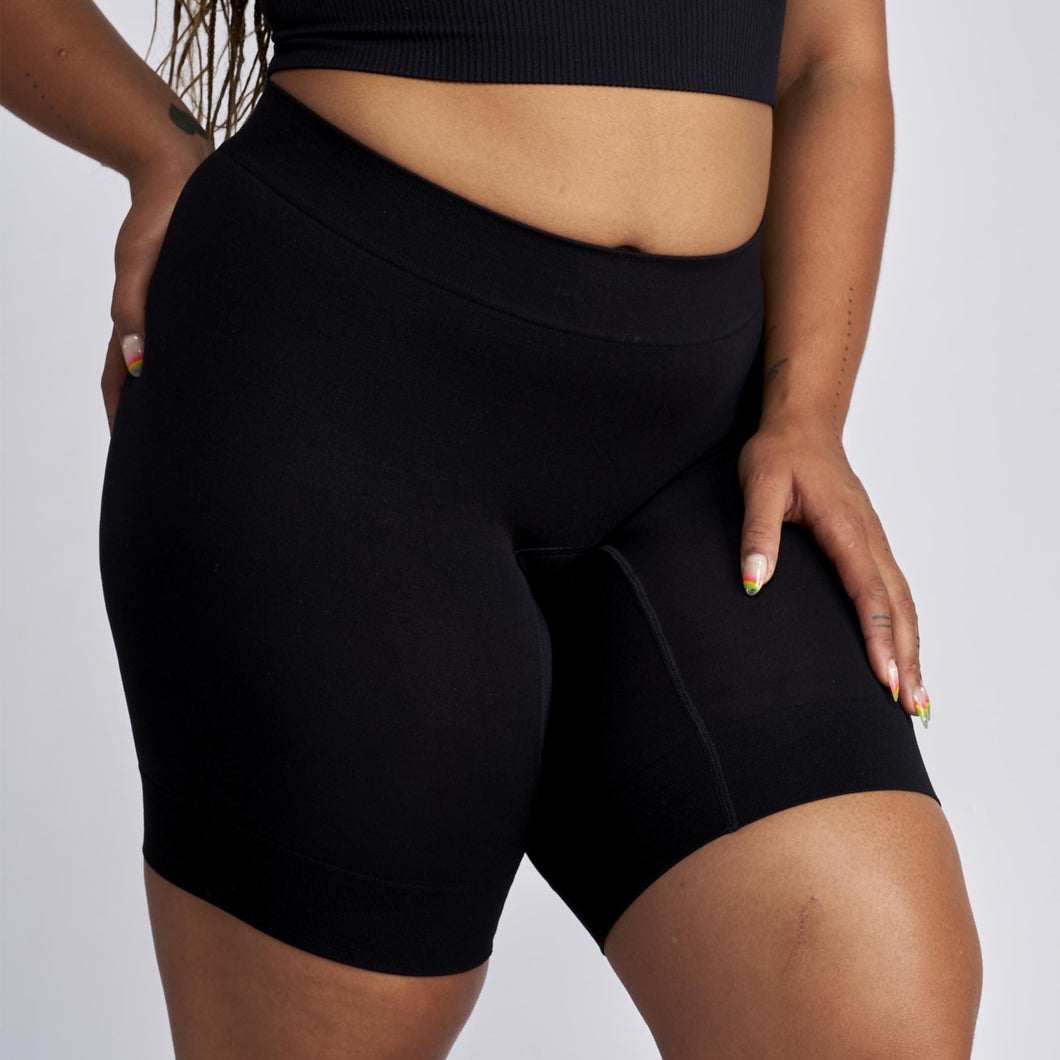 Modibodi Anti-Chafing Short Black Moderate-Heavy |ModelName:Basija 14/L