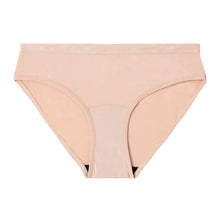 Load image into Gallery viewer, Modibodi Classic Bikini Beige Moisture Wicking Flatlay