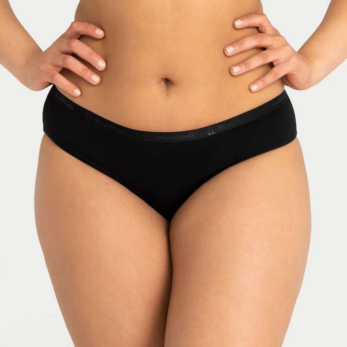 Modibodi Classic Bikini Black Moisture Wicking |ModelName:Rosaline XL/16