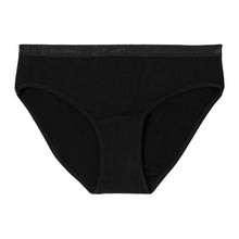 Load image into Gallery viewer, Modibodi Classic Bikini Black Moisture Wicking Flatlay
