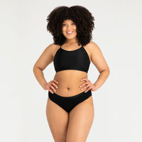Modibodi Classic Bikini Black Heavy-Overnight |ModelName:Rosaline XL/16
