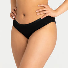 Load image into Gallery viewer, Modibodi Classic Bikini Black Heavy-Overnight