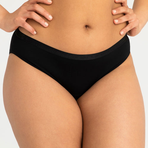 Modibodi Classic Bikini Black Heavy-Overnight |ModelName:Rosaline XL/16