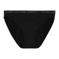Modibodi Classic Bikini Black Heavy-Overnight Flatlay
