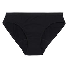 Load image into Gallery viewer, Modibodi Classic Bikini Black Moderate-Heavy Flatlay