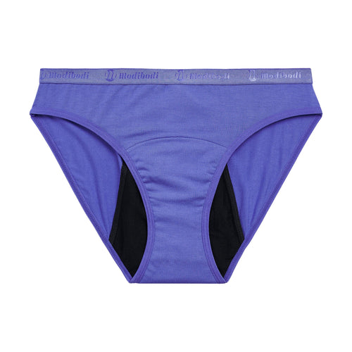 Modibodi Classic Bikini Ocean Heavy-Overnight Flatlay