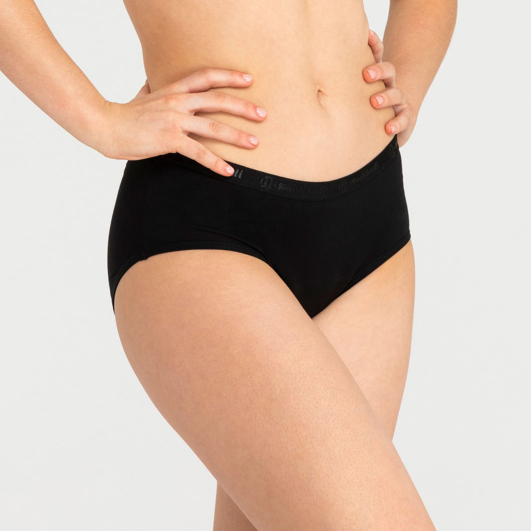 Modibodi Classic Boyleg Black Light-Moderate |ModelName:Tiffany S/10