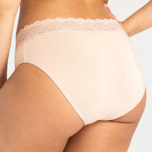 Load image into Gallery viewer, Modibodi Sensual Hi-Waist Bikini Beige Light-Moderate 