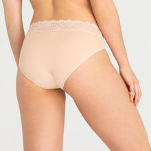 Load image into Gallery viewer, Modibodi Sensual Hi-Waist Bikini Beige Light-Moderate 