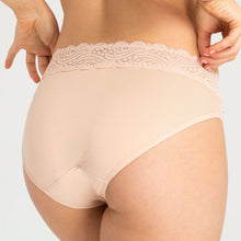 Load image into Gallery viewer, Modibodi Sensual Hi-Waist Bikini Beige Light-Moderate 