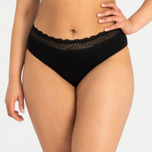 Load image into Gallery viewer, Modibodi Sensual Hi-Waist Bikini Black Heavy-Overnight 