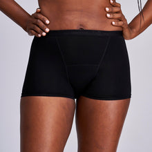 Load image into Gallery viewer, Modibodi Vegan Boyshort Black Moderate-Heavy 