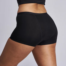 Load image into Gallery viewer, Modibodi Vegan Boyshort Black Moderate-Heavy 