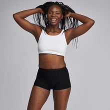 Load image into Gallery viewer, Modibodi Vegan Boyshort Black Moderate-Heavy 