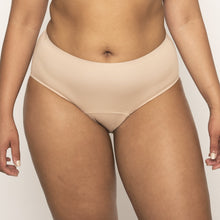 Load image into Gallery viewer, Modibodi Seamfree Boyleg Tan Moderate-Heavy 