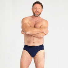 Load image into Gallery viewer, MO by Modibodi Brief Navy Light-Moderate
