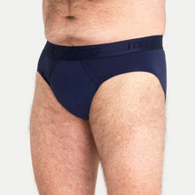 Load image into Gallery viewer, MO by Modibodi Brief Navy Light-Moderate