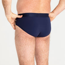 Load image into Gallery viewer, MO by Modibodi Brief Navy Light-Moderate